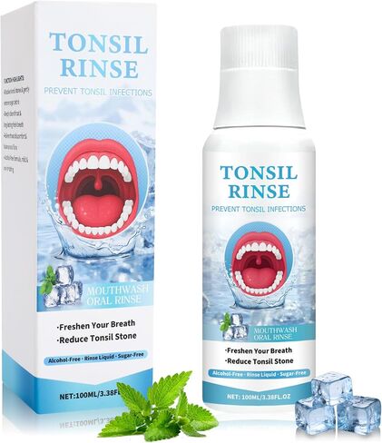 Tonsil Stone Mouthwash, Tonsil Stone Rinse, Natural Ingredients, Helps Refresh Tonsil Area, Soothes Dry Mouth & Freshens Breath in Kuwait