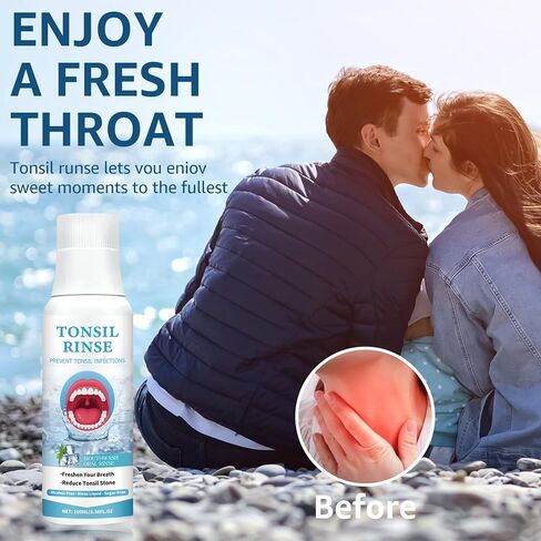 Tonsil Stone Mouthwash, Tonsil Stone Rinse, Natural Ingredients, Helps Refresh Tonsil Area, Soothes Dry Mouth & Freshens Breath in Kuwait