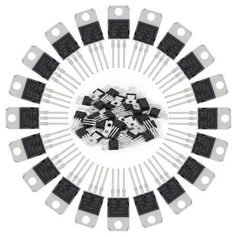 50pcs IC L7805CV Voltage Regulator Output 5 V 1.5 A Integrated Circuits L7805 Linear Positive Voltage Regulators TO-220 Three-Terminal Regulator Transistor 3Pin in Kuwait