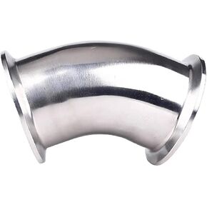 3/4"-4"(19mm-102mm) Tri Clamp 1.5" 2" 2.5" 3" 3.5" 4" 45 Degree Elbow SUS304 Stainless Pipe Fitting Connector Cheerfully (Size : 51mm x Ferrule 64) Fitting in Kuwait