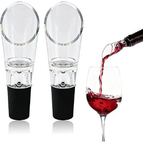 2PCS Wine Aerator Pourer,Wine Air Aerator 2-in-1 Aerating Spout and Decanter Wine Pourer for BBQ,Camping,Party,Restaurant in Saudi Arabia