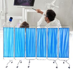 Medical Privacy Screen, Foldable Room Divider Temporary Fence, Folding Portable Privacy Screen On Wheels, Portable for Hospital Clinics ICU Care Center(300cm) in Kuwait