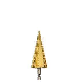 Step Drill Bits Spiral Straight Grooved Triangle Hex Quick Change Shank 1Pcs(4-12mm(5 Steps)) in Kuwait