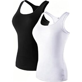 قمصان بدون أكمام للسيدات من Yuerlian Racerback، قمصان رياضية لليوجا بمقاس جاف، قمصان بدون أكمام بطبقة أساسية للجري، مقاس نحيف بدون أكمام in Kuwait