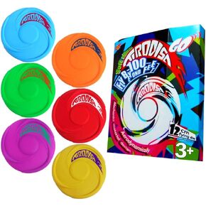 مجموعة أقراص طائر الفريسبي الصغيرة من AMAZING TOYZ Tirodisc GO، قرص جولف من السيليكون الناعم مقاس 12 سم لألعاب الحفلات، الشاطئ، الحديقة، لعبة محمولة بحجم الجيب، سهلة التنظيف وآمنة in Kuwait