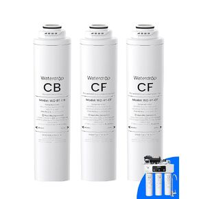 فلتر Waterdrop RT-2CFCB، بديل لنظام فلتر المياه التناضح العكسي Waterdrop T3-C (𝐂𝐅*𝟐 + 𝐂𝐁*𝟏)، مجموعة لمدة عام واحد in Kuwait