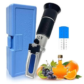 0-90% Brix Refractometer with ATC, High-Accuracy Sugar Content Tester, Pre-Calibrated & Ready to Use, Universal Optical Hydrometer Meter for Honey, Maple Syrup, Jam, Juice, Beverage in Kuwait