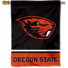 Oregon State Beavers Wordmark Logo House Flag Banner in Kuwait