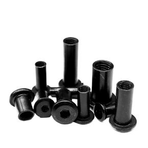 M3 M4 M5 M6 M8 Black Rivet Nut Hex Socket Furniture Connector Cap Nuts Barrel (M8 x 15mm,100) in Kuwait
