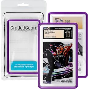 GradedGuard Jewel Case CGC Card Slab Protector, Translucent Vibrant Color Frame, Standard Size, Drop & Scratch Proof Holder for Graded Sports TCG Cards (Amethyst) in Saudi Arabia