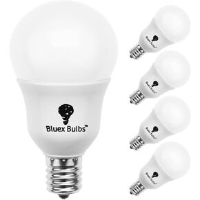 4 عبوات من مصابيح BlueX G14 LED 4 عبوات - قاعدة متوسطة E17، 6 وات (ما يعادل 60 وات)، 600 لومن، لمبة LED صغيرة غير قابلة للتعتيم 120 فولت للمطبخ، تركيبات قلادة، غرفة الطعام (5000 كلفن - ضوء النهار) in Kuwait