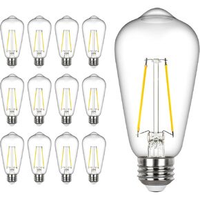 مصابيح اديسون LED قابلة للتعتيم من Sigalux مكافئة 40 وات، لمبة إضاءة E26 2700K أبيض دافئ، مصابيح LED عتيقة من زجاج العنبر ST58، 90+ CRI، 4.5W 400LM، قاعدة E26، 4 عبوات in Kuwait