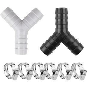 2 Sets Universal Washing Machine Y-Shaped Drain Hose Splitter -Fitting,Connector Reducer,Plastic Dishwasher Connector for Split Pipe Connection, Three-Way Adapter with Clamp for Bathroom and Kitchen in Saudi Arabia