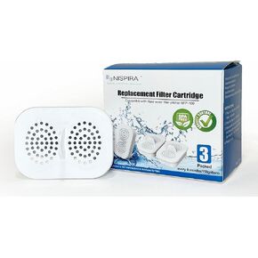 3 Pcs Nispira NFP-100 NFP100 Filter Replacement for Nakii Water Pitcher Dispenser Removes Chlorine, Lead, Odor, Color Reduce Water Hardness in Kuwait