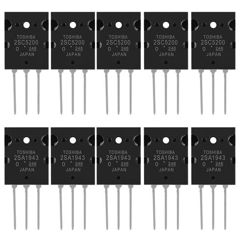 10pcs 5 Pairs 2SA1943 2SC5200 Amplifier Transistor PNP NPN High Power Black Audio SiliconTransistor TO-3PL in Kuwait
