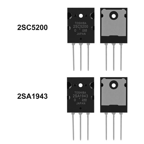 10pcs 5 Pairs 2SA1943 2SC5200 Amplifier Transistor PNP NPN High Power Black Audio SiliconTransistor TO-3PL in Kuwait