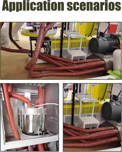 Red High Temp Silicone Ducting Hose - Steel Wire Reinforced Fiberglass Fire Retardant Flex Duct for Industrial(11.5cm/4.53in,200cm) in Kuwait