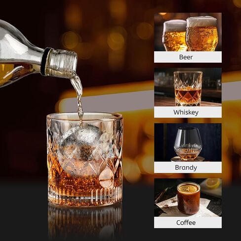 Reusable Stainless Steel Ice Cubes Set of 2, XL 55mm Whiskey Cooling Balls, Fast Chilling Stones for Whiskey and Scotch, Eco-Friendly Freezer Safe Metal Ice Spheres in Kuwait