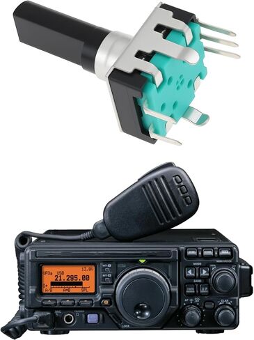 2psc 5 Pin Amateur Radio Transceivers Replacement Encoder Q9000788 Compatible with YAESU FT-897 FT-9897D FT-8800 FT8900 MEM/VFO in Kuwait