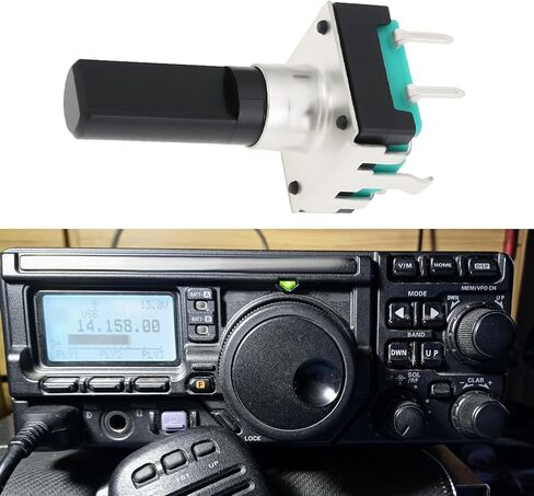 2psc 5 Pin Amateur Radio Transceivers Replacement Encoder Q9000788 Compatible with YAESU FT-897 FT-9897D FT-8800 FT8900 MEM/VFO in Kuwait