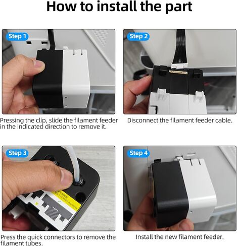 Replacement of Filament Auto Feeder for Snapmaker-U1: Assembly Feeding Unit Support Automatic Loading of Multiple Consumables Spare Parts for 3D Printer U1 in Kuwait