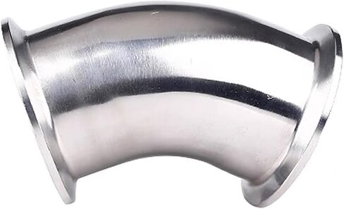 3/4"-4"(19mm-102mm) Tri Clamp 1.5" 2" 2.5" 3" 3.5" 4" 45 Degree Elbow SUS304 Stainless Pipe Fitting Connector Cheerfully (Size : 51mm x Ferrule 64) Fitting in Kuwait