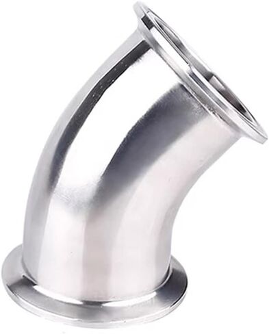 3/4"-4"(19mm-102mm) Tri Clamp 1.5" 2" 2.5" 3" 3.5" 4" 45 Degree Elbow SUS304 Stainless Pipe Fitting Connector Cheerfully (Size : 51mm x Ferrule 64) Fitting in Kuwait