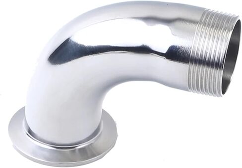 3/8 "1/2" 3/4 "1" 1.2 "1.5" 2 "ذكر الموضوع 304 الفولاذ المقاوم للصدأ الطويق الكوع وصلة أنابيب صالح ثلاثي المشبك (3/8") المناسب in Kuwait