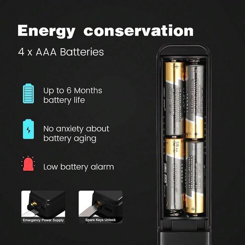 قفل باب زجاجي منزلق نحيف 2885 مزلاج eLinkSmart قفل ذكي مقاوم للماء بدون مفتاح مع خطاف لسمك الباب 22 ~ 110 مم، بصمة لوحة مفاتيح ألومنيوم لباب الفناء Tuya App in Kuwait