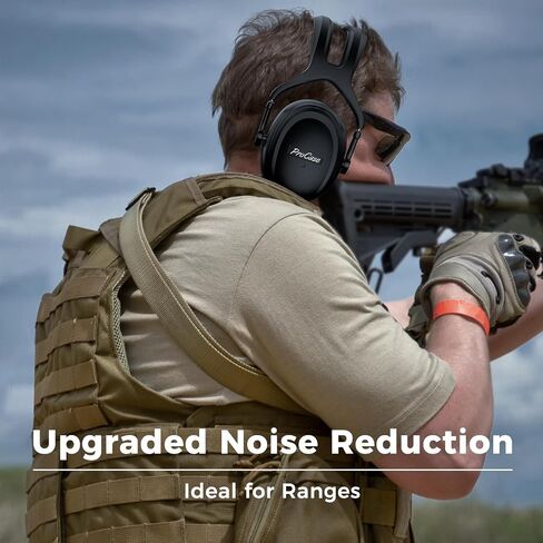 سماعات ProCase كبيرة جدًا SNR 37dB لإلغاء الضوضاء سماعات أذن NRR 30dB | حماية السمع للبالغين، تقليل الضوضاء، تعديل الحجم الواسع ومريح - أسود in Kuwait