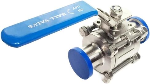 Fit 19/25/32mm Pipe OD x 1.5" Tri Clamp Full Port 3-PC Ball Valve SUS304 Stainless Steel Homebrew Beer(19mm,SUS304) in Kuwait