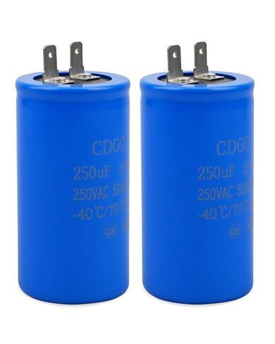 مكثف بدء تشغيل المحرك 250 فائق التوهج/MFD CD60 250VAC 50/60 هرتز مناسب لبدء تشغيل المحرك الكهربائي، قطعتان in Kuwait