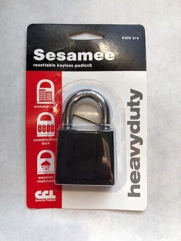 قفل مجموعة Sesamee K5003/4 ذو 4 أقراص سفلية قابلة لإعادة الضبط مع تكبل فولاذي مقوى مقاس 1 بوصة و10,000 مجموعة محتملة in Kuwait