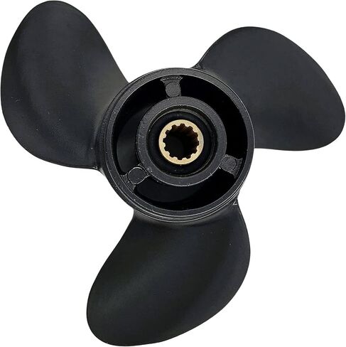 48-812951A02 7.8 X 9 Pitch 3 Blade 12 Spline Tooth Outboard Boat Propeller Replacement for Mercury 4-6 HP Aluminum Prop with Hub Kit | Compatible for Mercury 4-6 HP RH Rotation Aluminum Boat Prop with Hub Kit in Kuwait