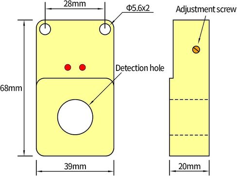 Baomain Ring Proximity Switch Ring Sensor BM-M68-22DP PNP, NO(Normally Open) 22mm Diameter Sensor Screw Machine Feeding Detection and Counting in Kuwait