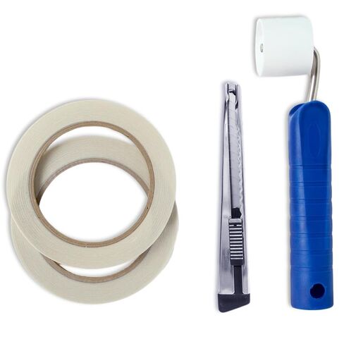 ONAO Shoji Screen Repair Kit for Plastic Shoji Paper - Double Sided Shoji Tape 0.2" x 131.2 ft (65.6 ft x 2 Rolls), Application Roller, Cutter - Made in Japan in Kuwait
