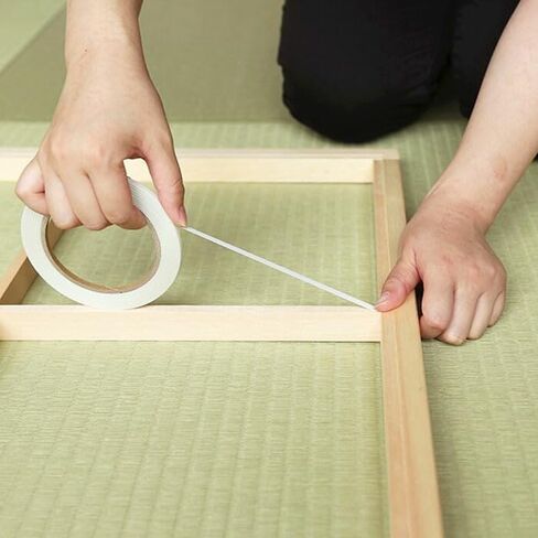 ONAO Shoji Screen Repair Kit for Plastic Shoji Paper - Double Sided Shoji Tape 0.2" x 131.2 ft (65.6 ft x 2 Rolls), Application Roller, Cutter - Made in Japan in Kuwait