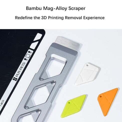 Original Bamboo Mag-Alloy Scraper for 3D Printer, Aluminum Alloy Print Removal Tool with Magnetic Storage, Ergonomic Handle, Low-Profile Blade Includes Extra Blade – Works with Any FDM 3D Printer in Kuwait