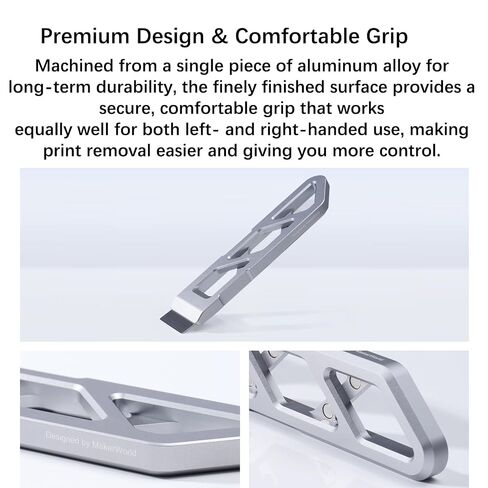 Original Bamboo Mag-Alloy Scraper for 3D Printer, Aluminum Alloy Print Removal Tool with Magnetic Storage, Ergonomic Handle, Low-Profile Blade Includes Extra Blade – Works with Any FDM 3D Printer in Kuwait