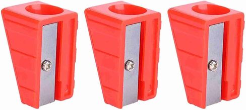 3 PCS Cue Tip Shaper, Pool Cue Tip Shaper, Pool Cues Lathe, Pencil Sharpener Design, for Pool Stick, Pool Table, Red, 2.5 X 4 CM in Kuwait