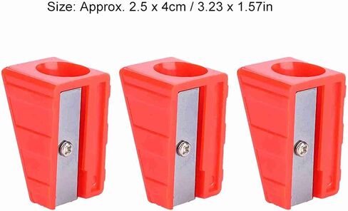 3 PCS Cue Tip Shaper, Pool Cue Tip Shaper, Pool Cues Lathe, Pencil Sharpener Design, for Pool Stick, Pool Table, Red, 2.5 X 4 CM in Kuwait