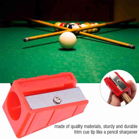 3 PCS Cue Tip Shaper, Pool Cue Tip Shaper, Pool Cues Lathe, Pencil Sharpener Design, for Pool Stick, Pool Table, Red, 2.5 X 4 CM in Kuwait