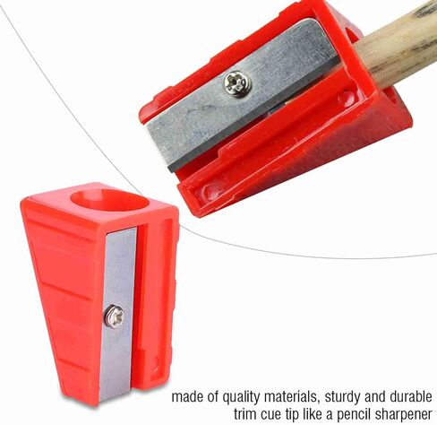 3 PCS Cue Tip Shaper, Pool Cue Tip Shaper, Pool Cues Lathe, Pencil Sharpener Design, for Pool Stick, Pool Table, Red, 2.5 X 4 CM in Kuwait