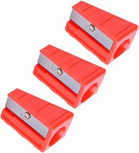 3 PCS Cue Tip Shaper, Pool Cue Tip Shaper, Pool Cues Lathe, Pencil Sharpener Design, for Pool Stick, Pool Table, Red, 2.5 X 4 CM in Kuwait