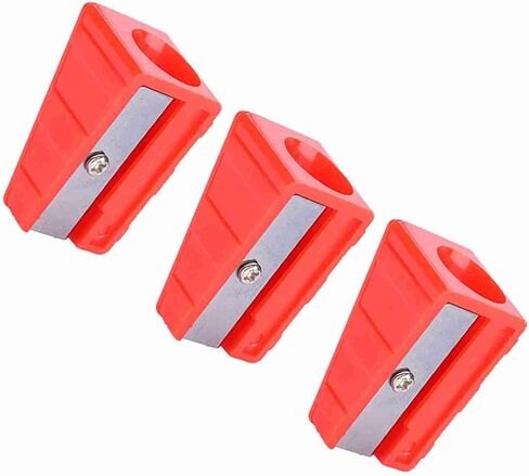 3 PCS Cue Tip Shaper, Pool Cue Tip Shaper, Pool Cues Lathe, Pencil Sharpener Design, for Pool Stick, Pool Table, Red, 2.5 X 4 CM in Kuwait