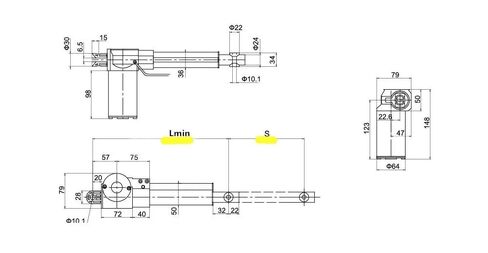 12V 24V Heavy Duty Linear Actuator 600/650/700/750/800/850mm Stroke 42mm/s Fast Speed 6000N 600KG 1320LBS(24V 5mms 4000N,700mm Stroke) in Kuwait
