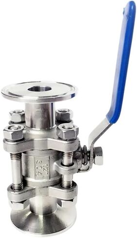 1pc Fit Pipe Tri Clamp Full Port 3-PC Ball Valve SUS304 Stainless Steel Homebrew Beer(DN80 - K91mm) in Kuwait