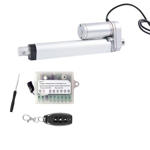 750N 1000N 1500N المحرك الخطي DC12V التروس المعدنية مع سائق المحرك الخطي الداخلي المحدود (750N 10MM-S فضي، 250 مم السكتة الدماغية) in Kuwait