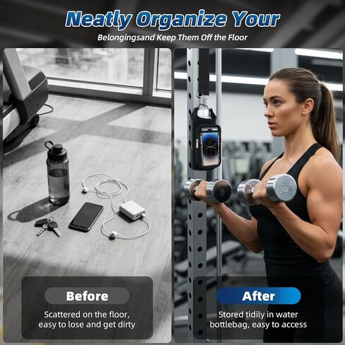 Magnetic Gym Bag for Men Women - Neoprene Water Bottle Holder with 5 Powerful Magnets, Adjustable Strap, for Gym, Hiking, Cycling (Fits 20-40oz) | waterproof in Kuwait