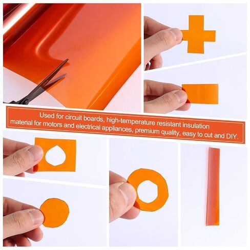 Polyimide Film, No Adhesive, High Temp Resistant, 39.3x17.3 Inch, 2/4/7.9 Mil, for Electronic Insulating and 3D Printing (39.37" x17.32x2 mils) in Kuwait